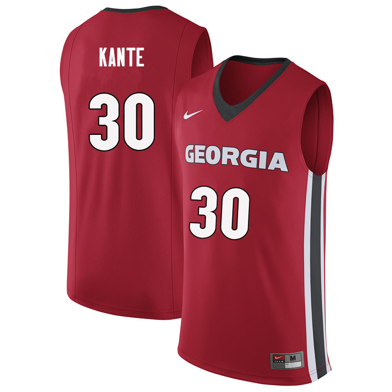 Men #30 Isaac Kante Georgia Bulldogs College Basketball Jerseys Sale-Red